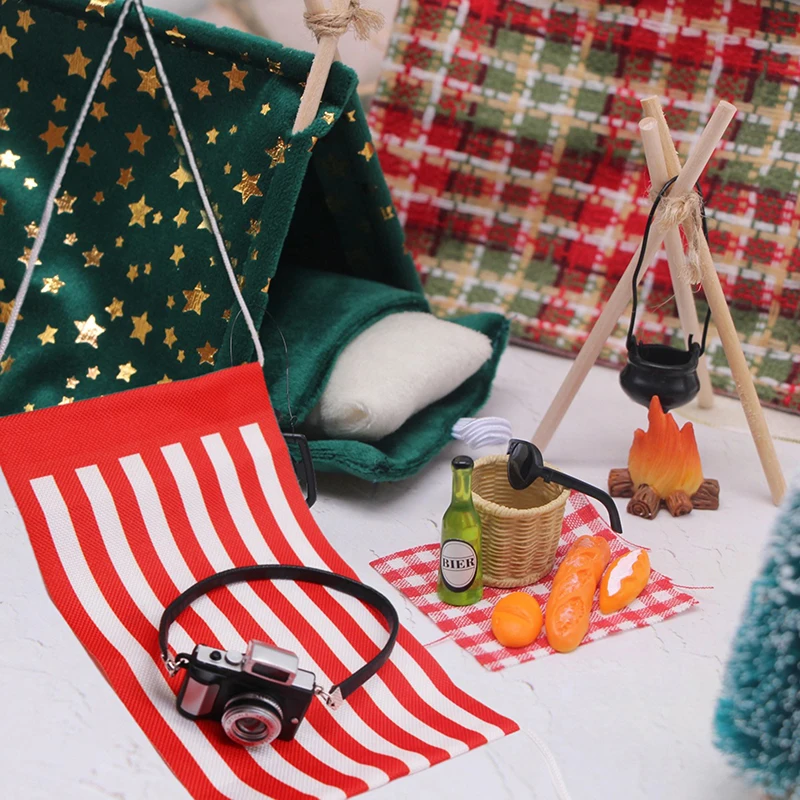 Mini House Christmas Elf Doll Shaker Miniatúrne scény rekvizí