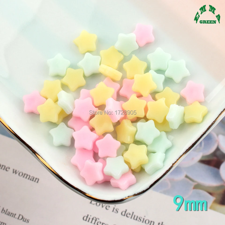 Mini hviezdy kúzla živice Cabochons Flatback