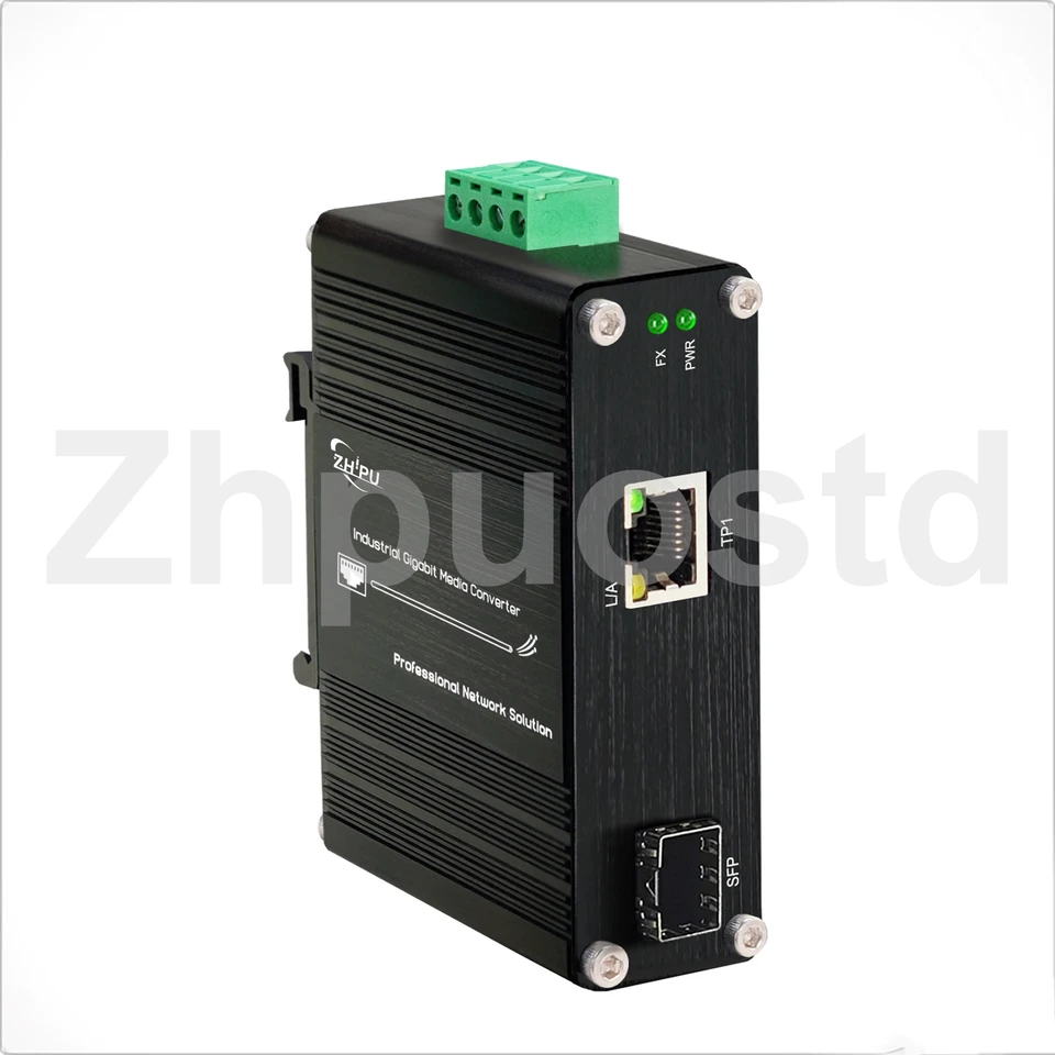 Mini Industrial Gigabit Ethernet 1 Port Poe Media Prevodník s slotom SFP, IEEE802.3AF/AT/BT Poe Produkcia, DIN Rail/Wall Mount Mount
