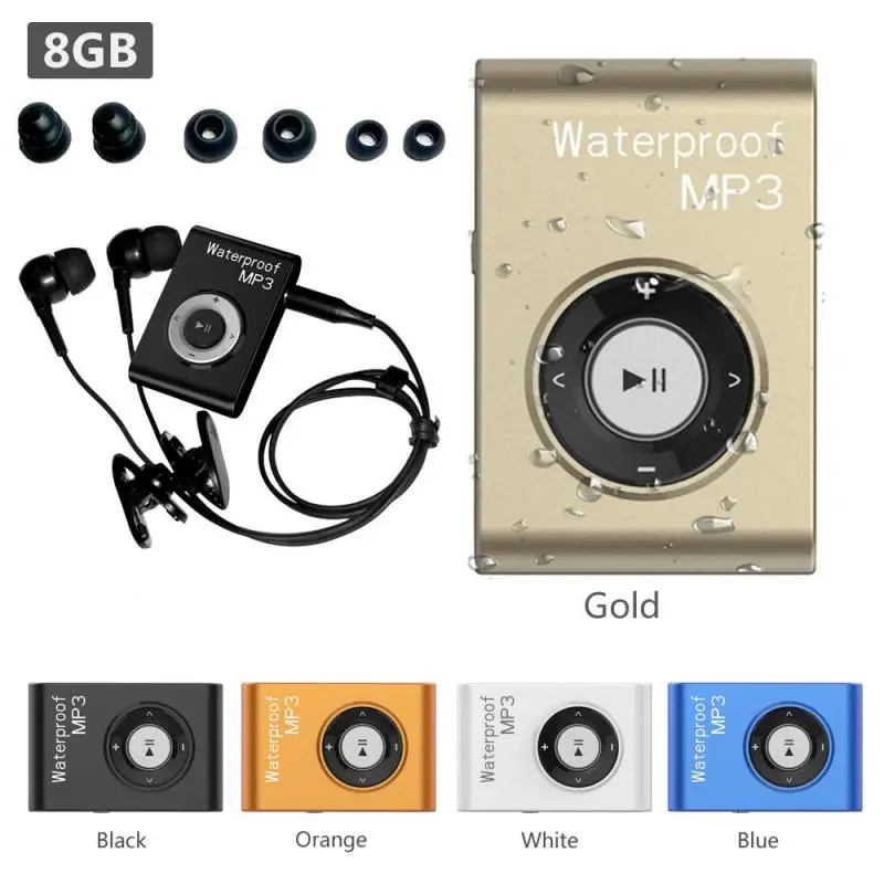 Mini ipx8 nepremokavé plávanie mp3 prehrávač stereofónna hudba mp3 Walkman FM Radio Sports Running Hifi Stereo hudobné slúchadlá