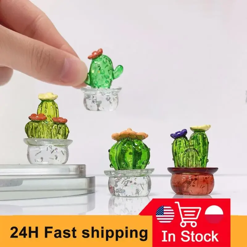 Mini kaktusové figuríny ozdoby kaktus bonsai dekor mikro krajinná dekorácia rastlina bonsai pottená sukulentná socha stolové ozdoby