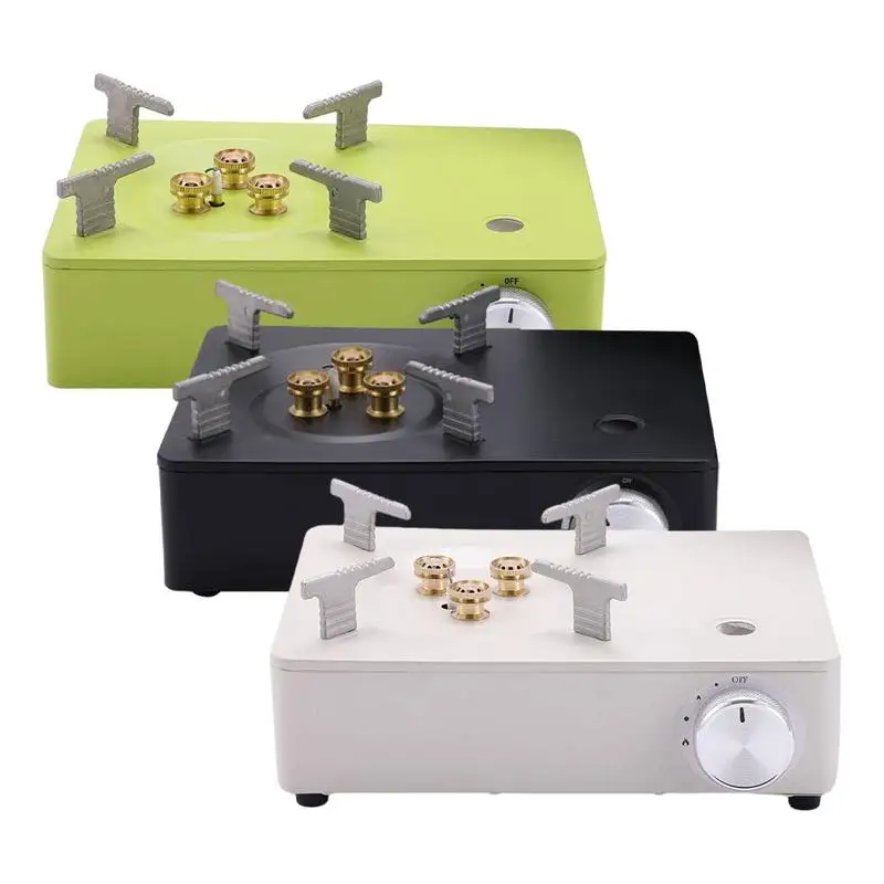 Mini kempingová kazetová peci Prenosný malý plynový sporák 3500W Firepower Windproof Cast Burner pre vnútorné vonkajšie kempingové piknik