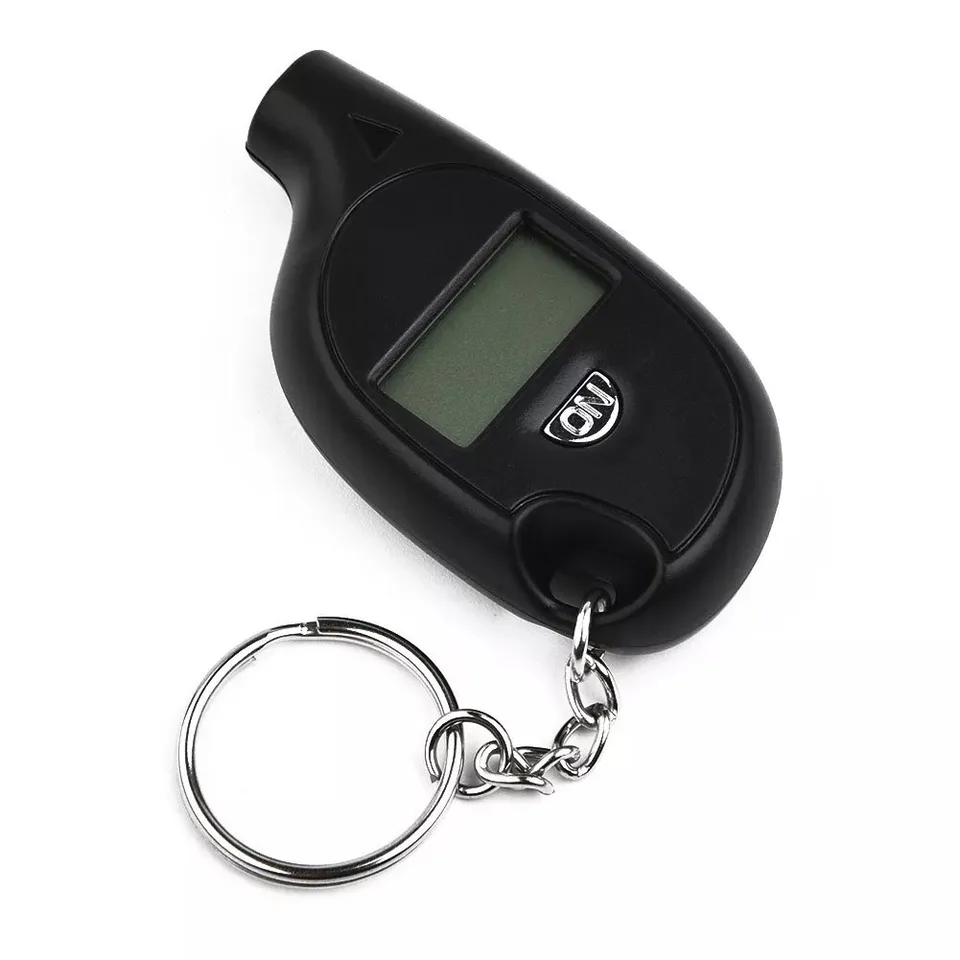 Mini kľúčový štýl pneumatiky pneumatiky digitálne LCD displej testera pneumatika Motocykel pneumatika automatické vzduchové bezpečnostné auto alarmový automobil s nástrojom pre d2e0