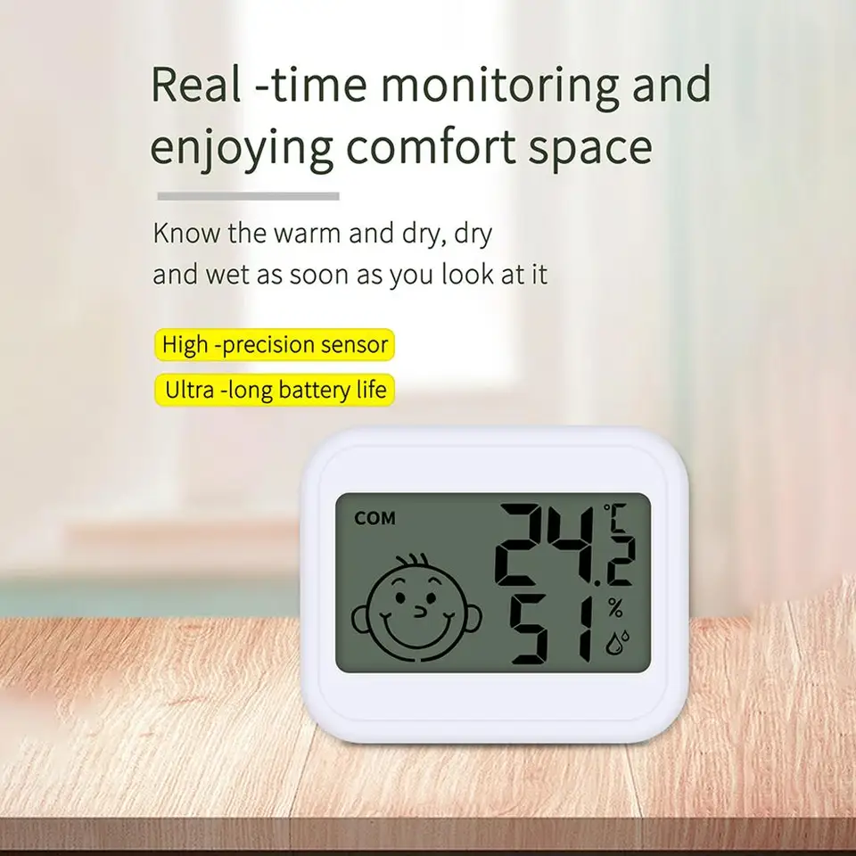 Mini LCD digitálny teplomer Hygrometer Elektronický teplotný snímač meradla digitálnej stanice a vlhkosť merača C4J1