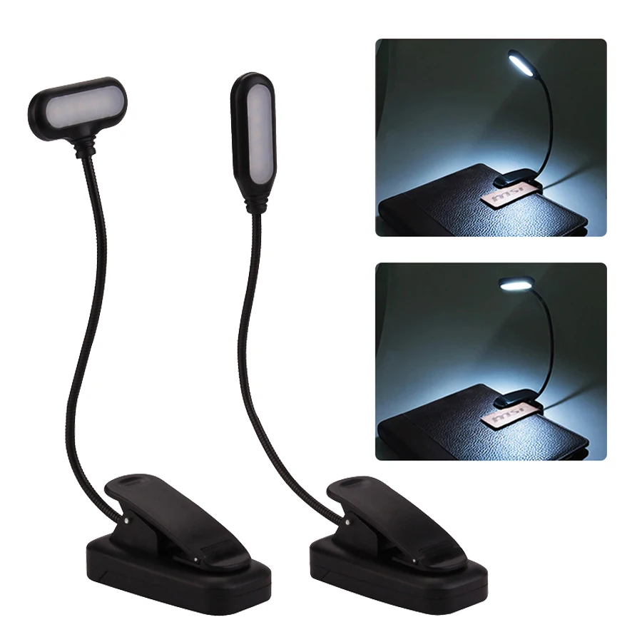 Mini LED kniha LAMP BATÁR BATÁROVÁ STRÁNKA Flexibilná študijná štúdia Učenie klip-on stolovej lampy prenosná spálňa Čítanie nočné svetlo