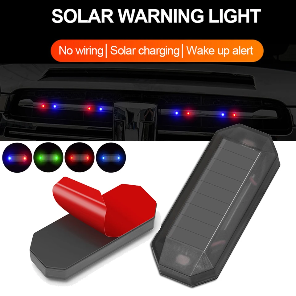 Mini LED solárna energia Výstraha svetla Night Night Security Simulovaný bezdrôtový bezdrôtový anti krádež Upozornenie blikajúca figurína alarmová lampa