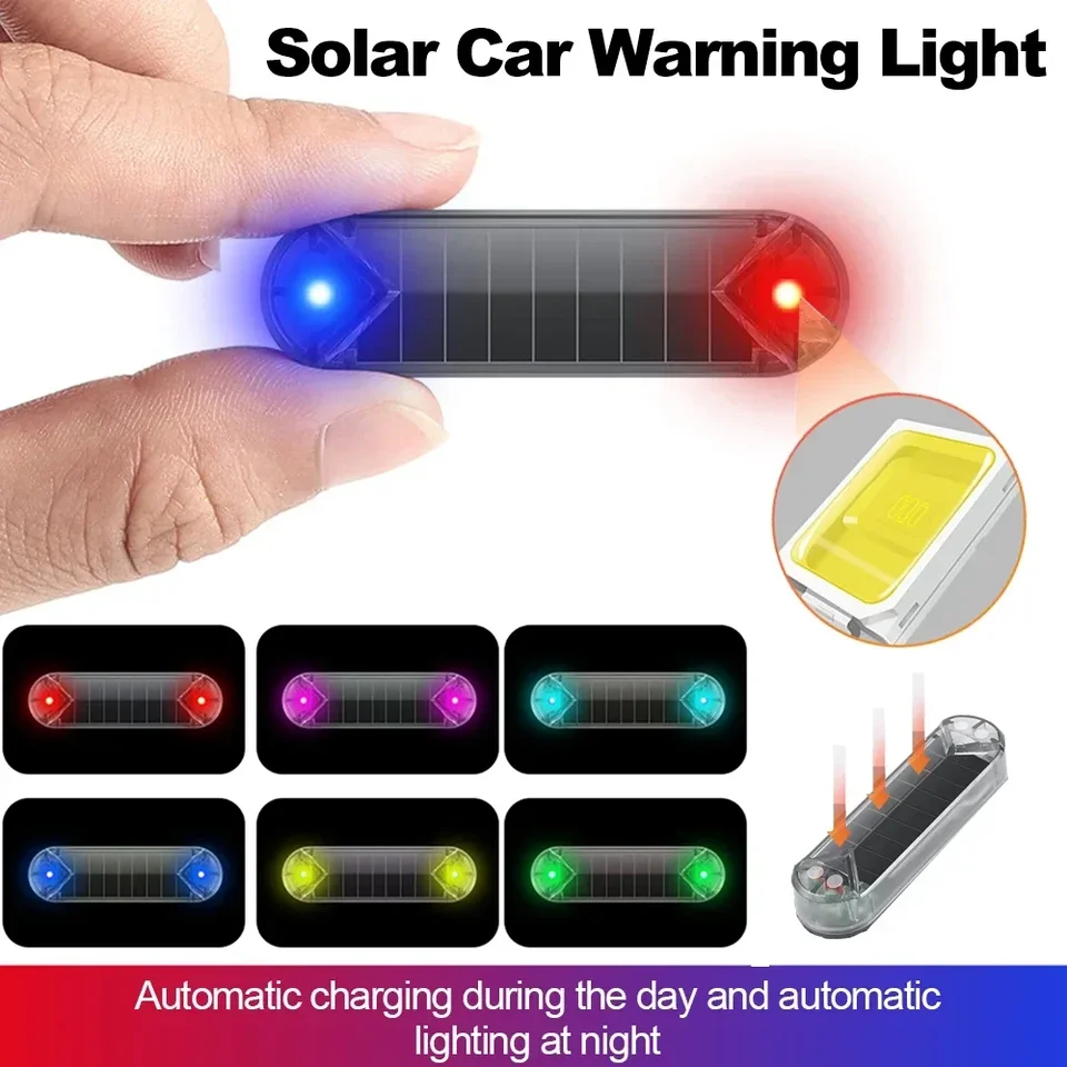 Mini LED solárna energia Výstraha svetla Night Night Security Simulovaný bezdrôtový bezdrôtový anti krádež Upozornenie blikajúca figurína alarmová lampa