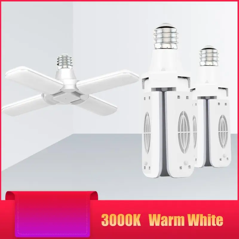 Mini listové svetlo LED skladacia lampa LED žiarovka E27 Priemyselná žiarovka žiarovka 60 W široký tlak trojlístky E27 skrutkovačka UFO Light