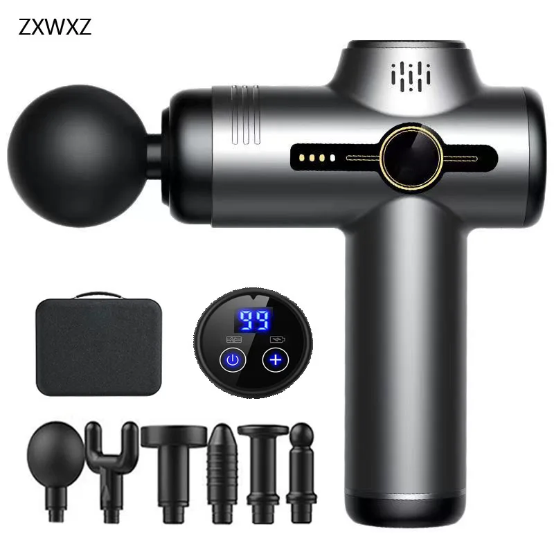 Mini masážna pištoľ elektrický šok svalové relaxačné relaxačné vibrácie Vibrácie Massager pre telo zadné dám