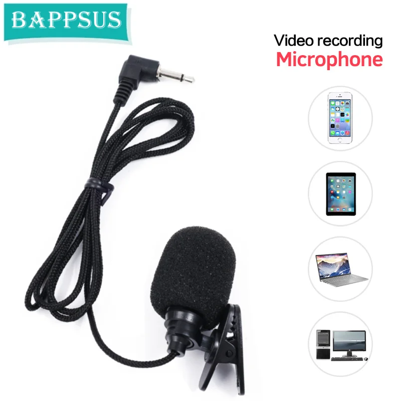 Mini mikrofón 3,5 mm Jack Plug Mic Stereo káblovaný externý mikrofón pre notebook prenosný prenosný počítač DVD rádio Audio Mikrofón