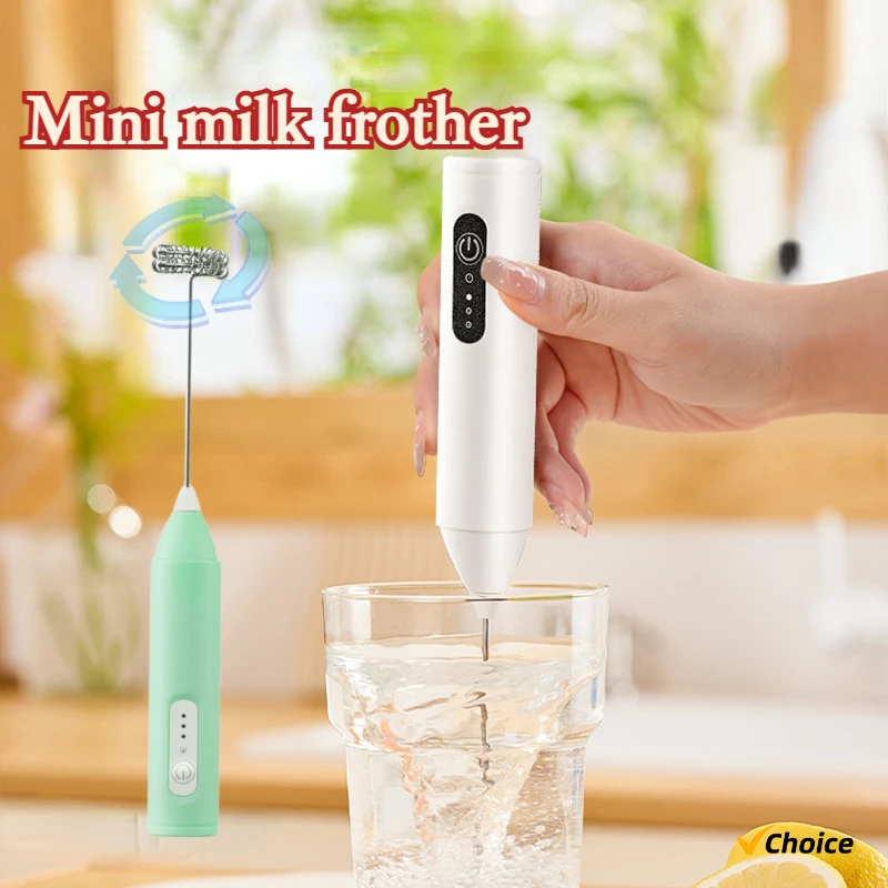 Mini mlieko Frother USB Nabíjateľné 3 rýchlosti penové výrobca peny kávu Mixér Elektrická rukoväť Blender Egg Egg Fort Hot Coaring Tools