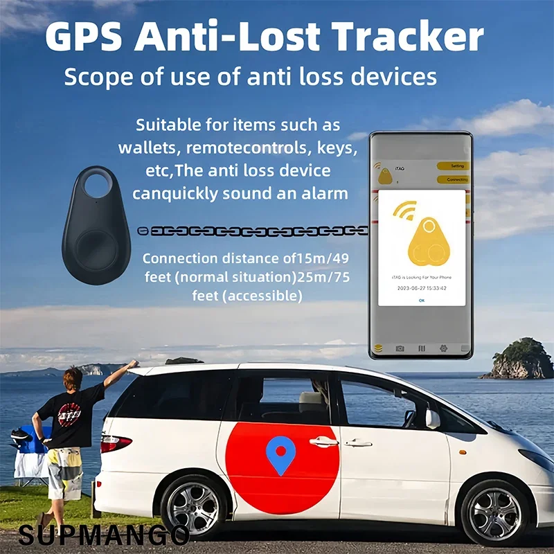 Mini Mobile Bluetooth 5.0 Anti-Lost Tracker Obojsmerné polohovanie iOS Android Smart Locator Accessory Nájsť domáce zvieratá Detské detské peňaženky