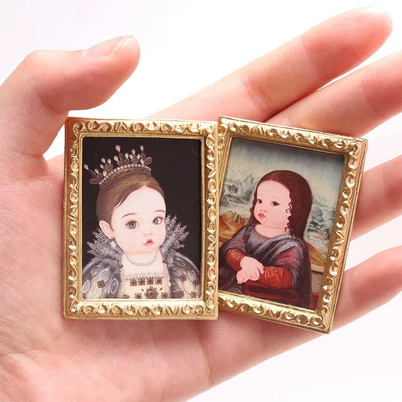 MINI MODEL 1:12 DOLL DOM MAIET FAT DIEVČA DIEVČA MINIATIONAL MIRAL Rám DIY