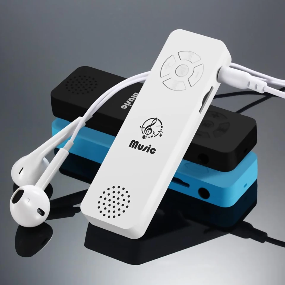 MINI MP3 prehrávač USB Hudobné prehrávače TF Podpora s hlasovacími funkciami Študent šport Running Hudba Player Fashion Musicer
