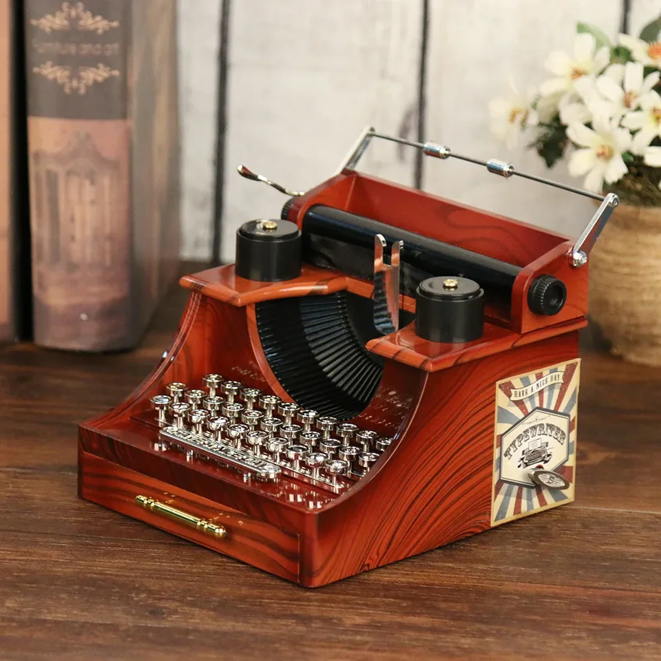 Mini Musical Case Písací písací model 8 Poznámky Mechanická hudobná škatuľka drevené kovové darčeky pre deti dospelých na narodeninovú svadbu