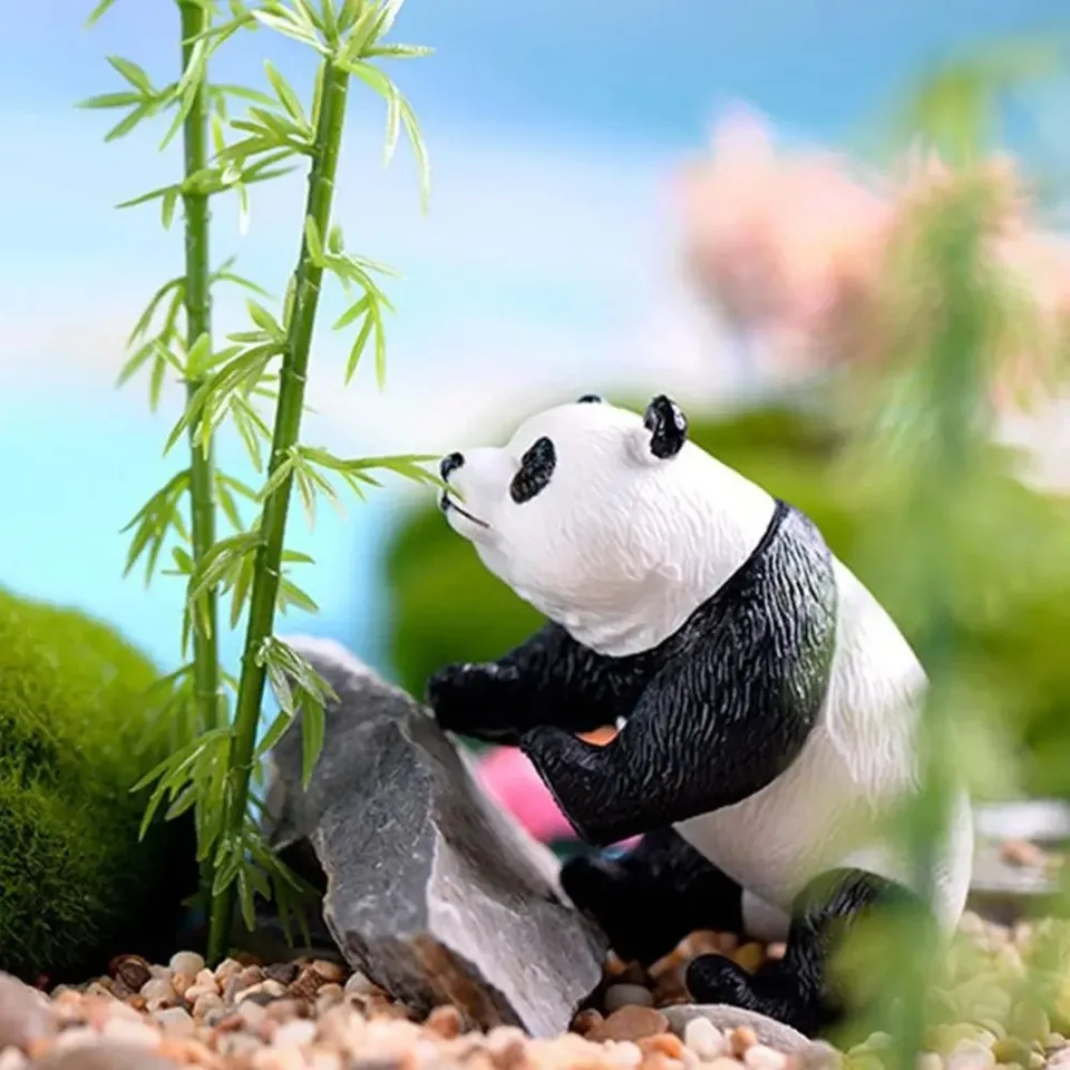 Mini panda ornament pre domáci výzdob