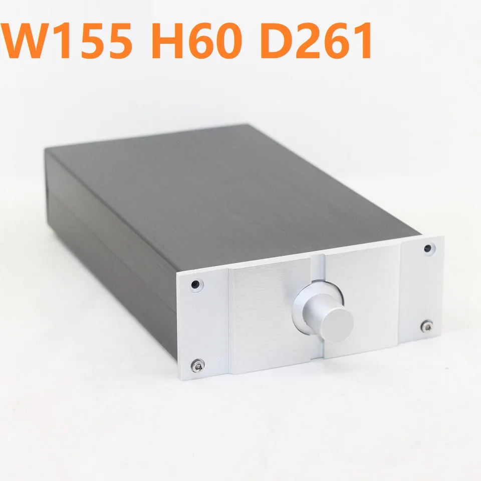 Mini Pass Chassis Hliníkový zosilňovač napájacieho zosilňovača slúchadlá pre slúchadlá W155 H60 D261 Audio slúchadlá DAC DAC DAC Decoder PSU