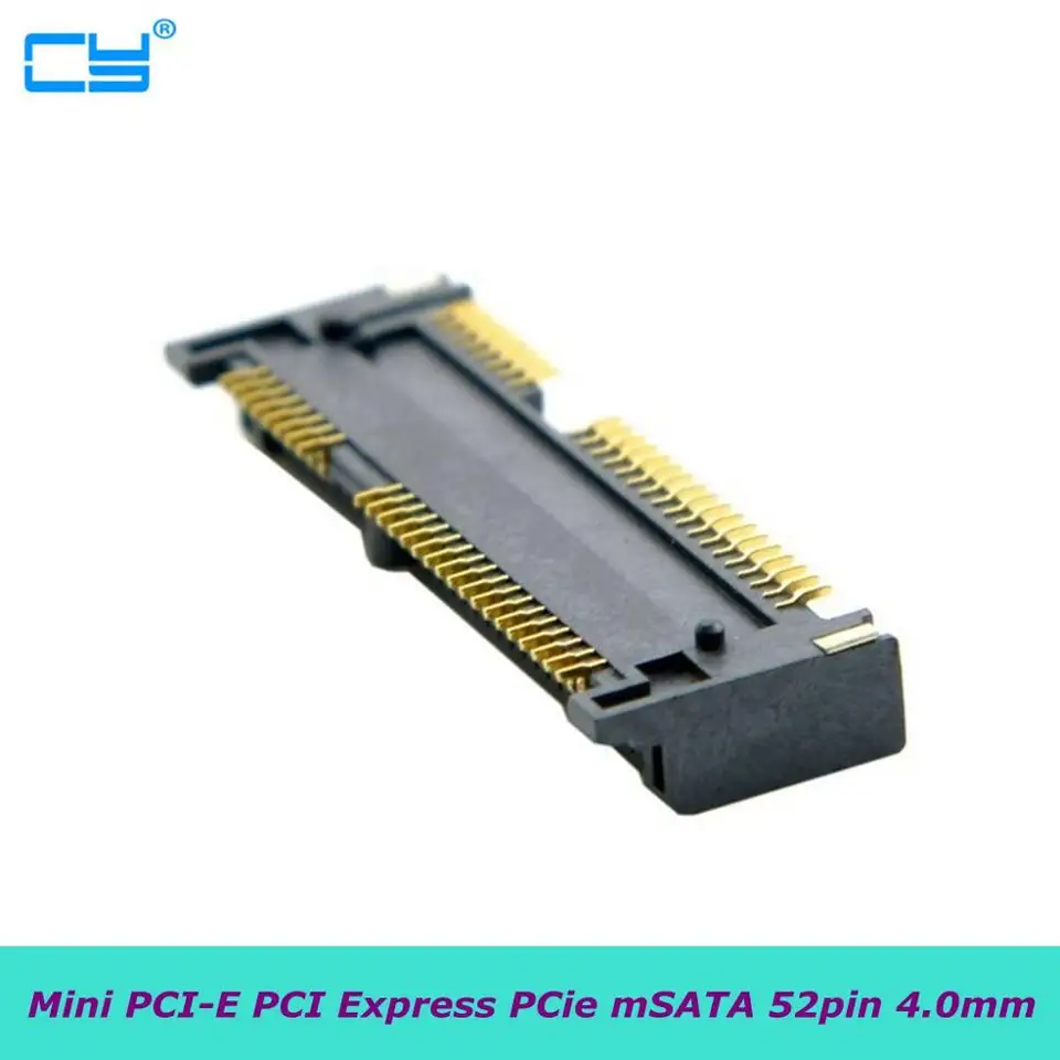 MINI PCI-E PCI Express PCIE MSATA 52PIN 4,0 mm výška soketu ženský objímkový konektor adaptér na palube SMT pre SSD najlepšia cena