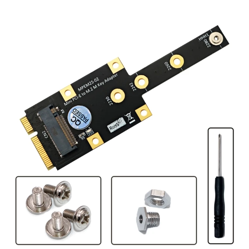 Mini PCIe to NVME SSD Adapter Mini PCIExpress to M.2 M Kľúčové konvertorové stúpacie karty pre rozširovanie dosky pre 2230 2242 2260 2280