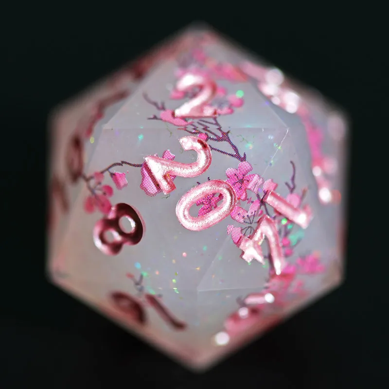 Mini Planet D20 DICE D&D Vrstvená nálepka kocky Polyhedrálna živica 20 Vedené kocky Veľkoobchod a zvyk pre RPG DND Pathfinder