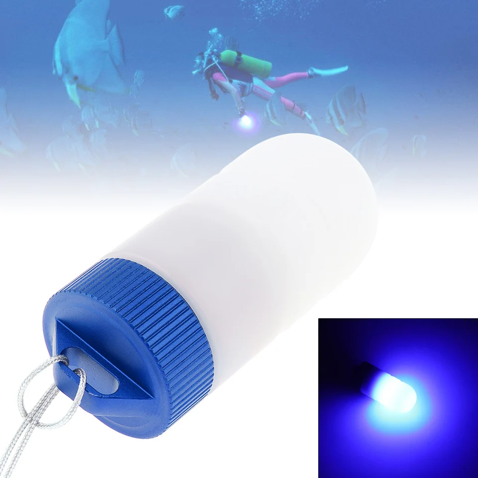 Mini podvodné 200 metrov LED Strobe Marker Signal Signal pre potápanie / nočné vonkajšie / kemping s batériou 200 hodín Trvanie