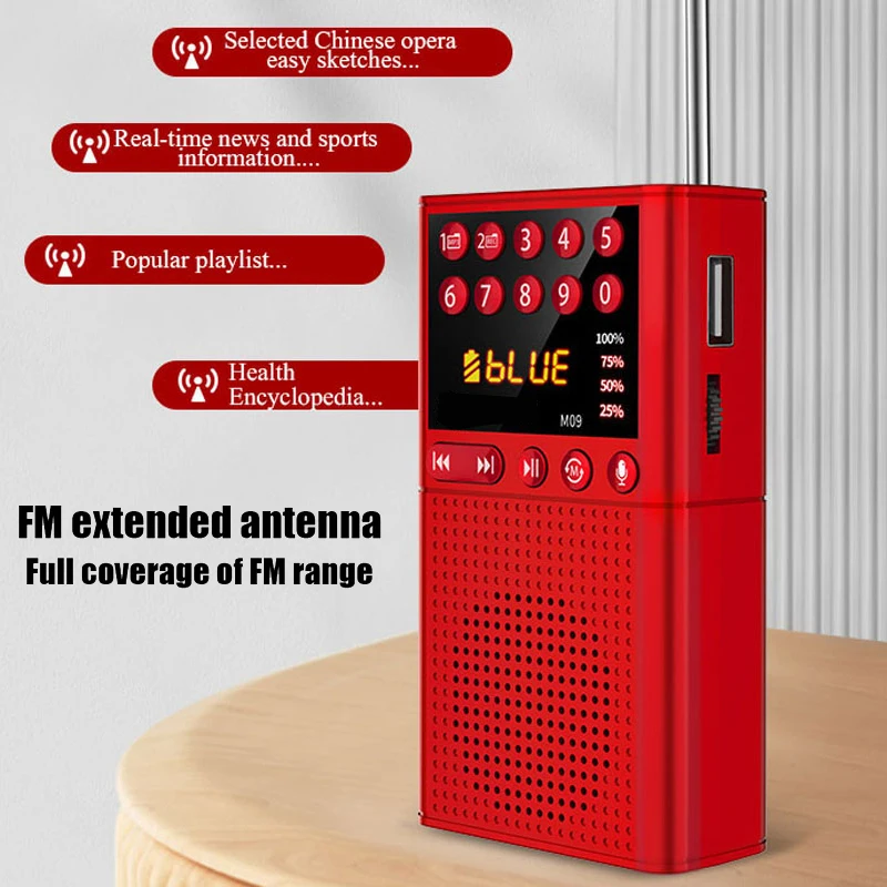 Mini prenosné FM Radio Wireless Bluetooth reproduktor MP3 Hudobný prehrávač s nahrávaním handsfree tf karta USB pre slúchadlá Play