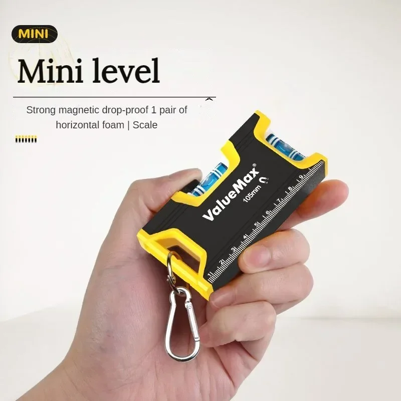 Mini prenosný nástroj na meranie s vysokou presnosťou, solídny pravítko hliníkovej zliatiny, silný magnetický, multifunkčný vládca úrovne