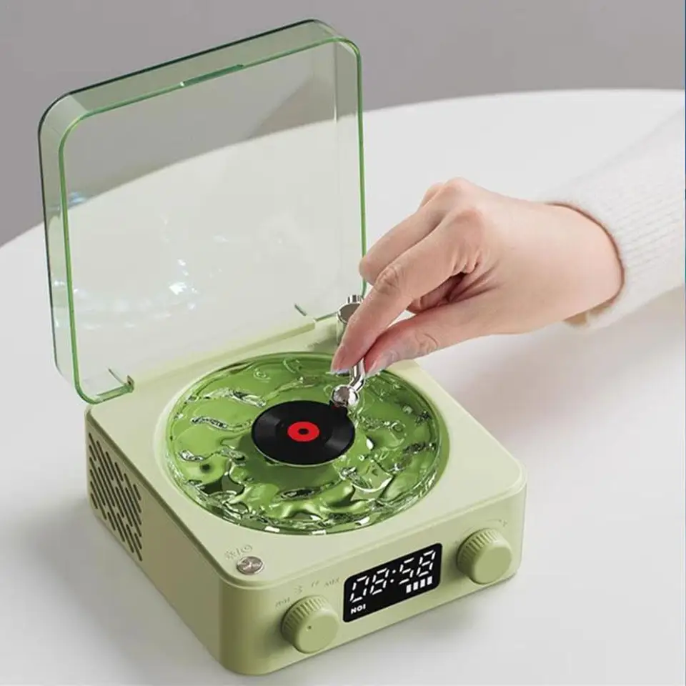 Mini retro retro spánková pomoc reproduktory 360 Surround Sound Support TF Bluetooth Light Wireless Atmosféra nahrávka zvukový domov darček k narodeninám