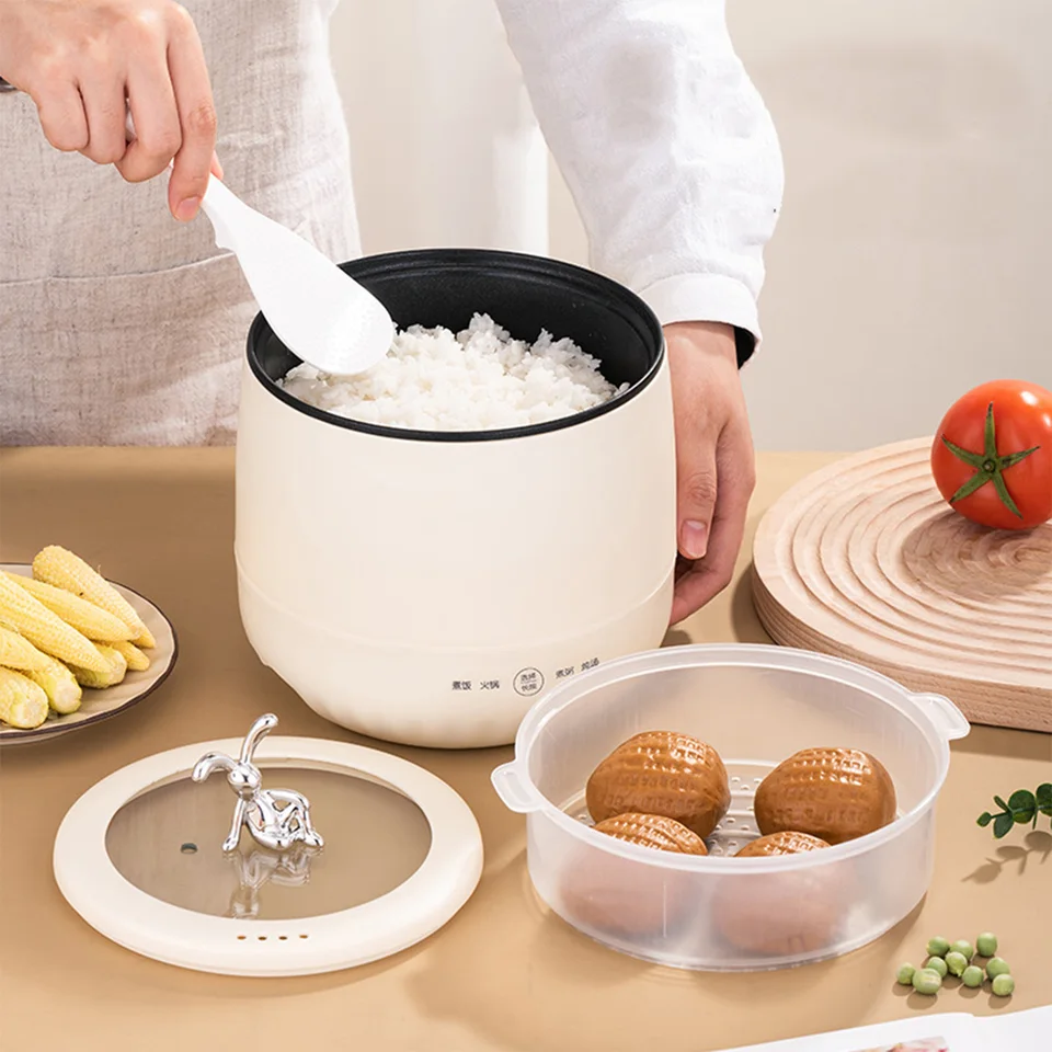 Mini ryžový sporák 1,8 l Non Stick Smart Electric Ryže Cooker pre zrno polievkovú kašnú kašu Multifunkčný mini sporák ryže