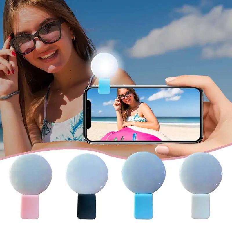 Mini selfie ring Light LED Flash Phone Lens Svetlo USB Nabíjateľný klip mobilný telefón Mobilný telefón Lampa Ženy Selfie svetlá kvapky