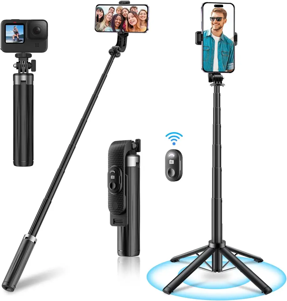 Mini Selfie Stick Phone Statív s diaľkovou aktualizáciou Quadripod Design 40