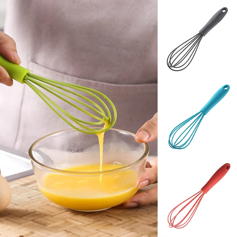 Mini silikónové vajíčko Šľahačka Odolné ručné ručné pučanie smotanovej penovej peny Anti-Slip Egg Blender