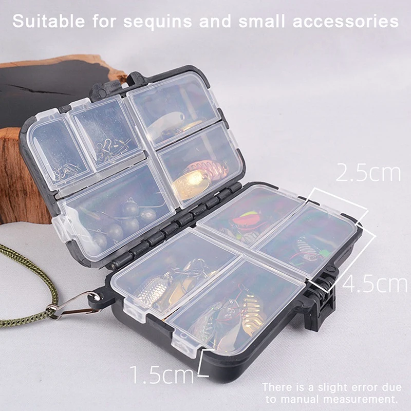 Mini skladovacie puzdro dvojvrstvové odnímateľné rybárske náradie Rybárske lyžice lyžice s návnadou Storage Box Fishing doplnky