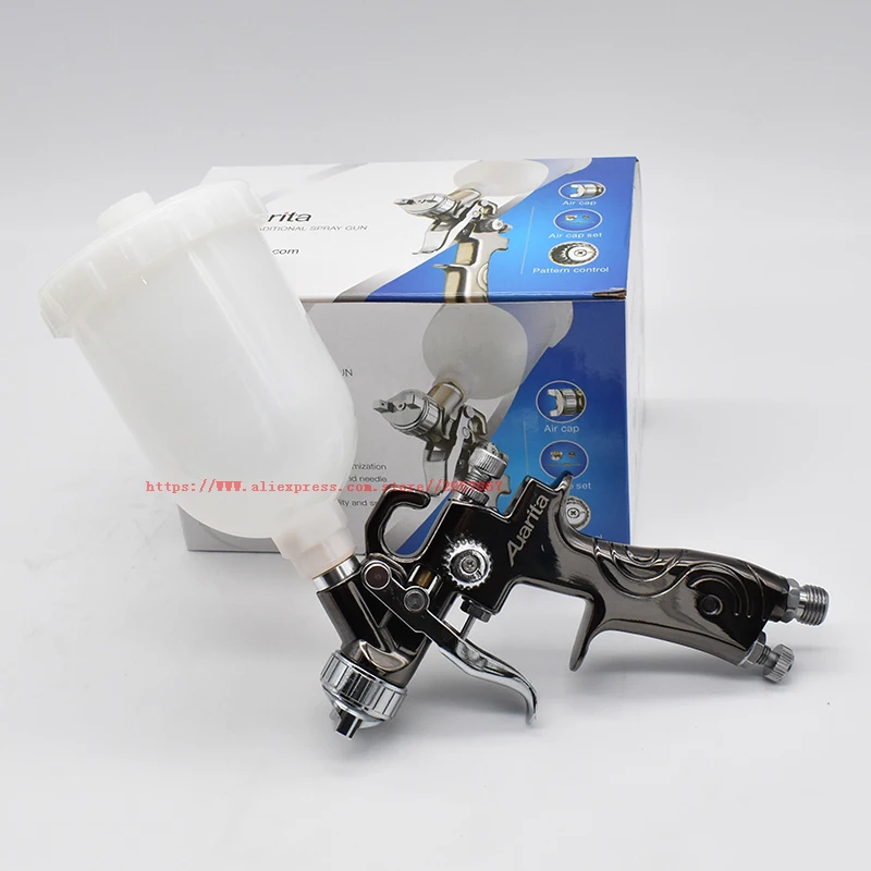 Mini sprejová pištoľ Auarita K-350 HVLP 0,8 mm Profesionálna sprejová pištoľ Airbrush Spray Gun na opravu maľby v malej ploche