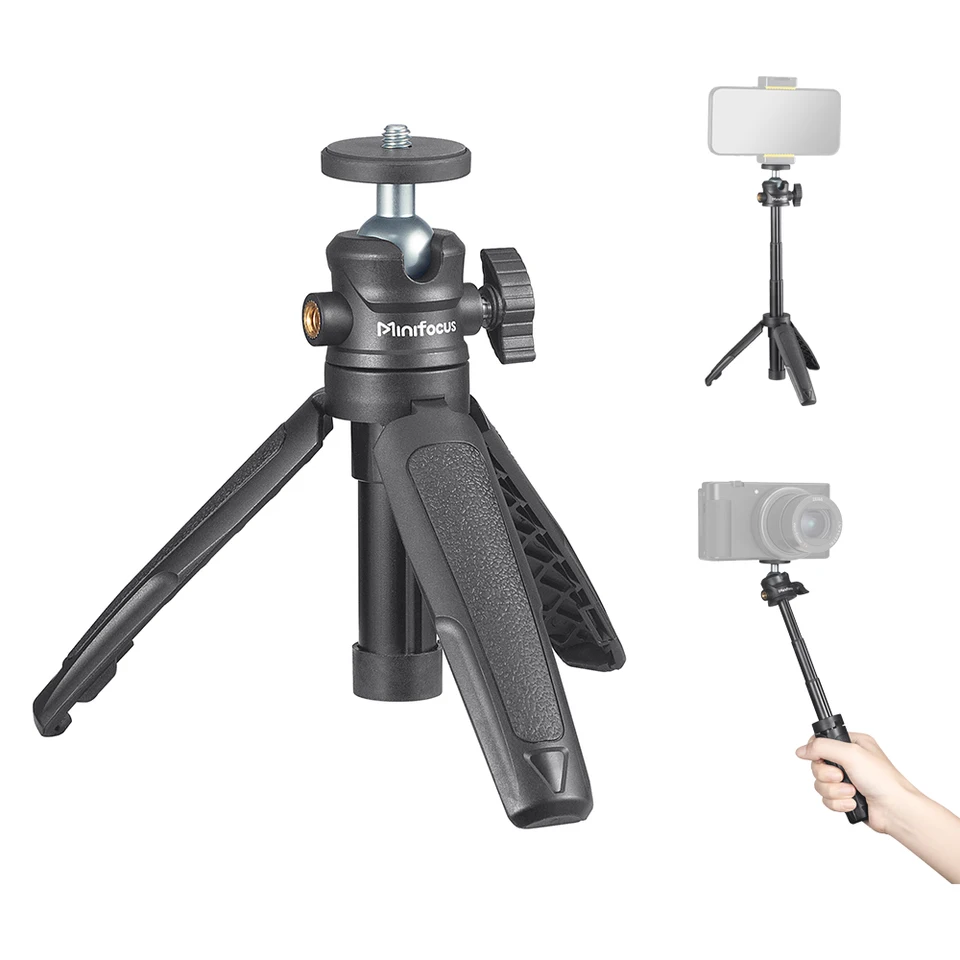 Mini statív pre fotoaparát malý vloggingový cestovný statív 360 ° Ball Head Desk Stand For for Canon G7X pre smartfón Sony Zv1