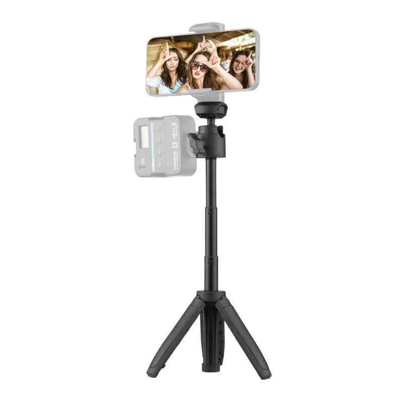 Mini statív rozšíriteľná rukoväť stánkovej rukoväte so 4 úrovňami nastaviteľnej výšky pre nahrávanie selfie fotoaparátu s telefónom