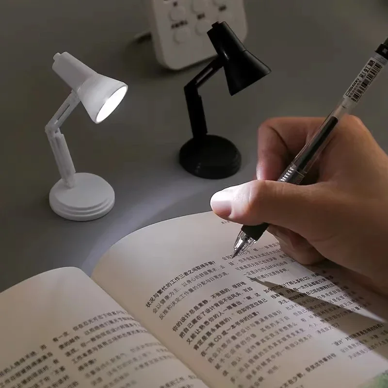 Mini stolová lampa skladacia klipná klip-on nočné čítanie knihy Svetlo internát spál