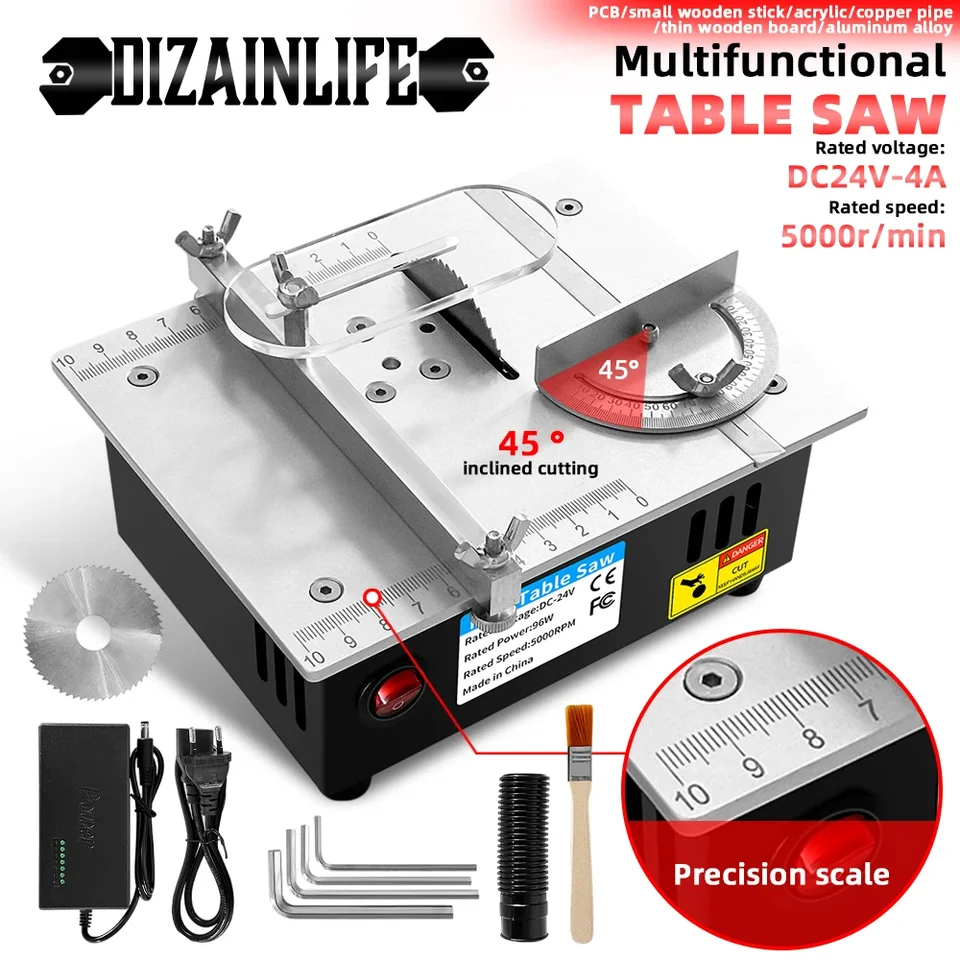 Mini stôl uvidel multifunkčné elektrické píly na stolné píly drevené DIY Model remeselníkov