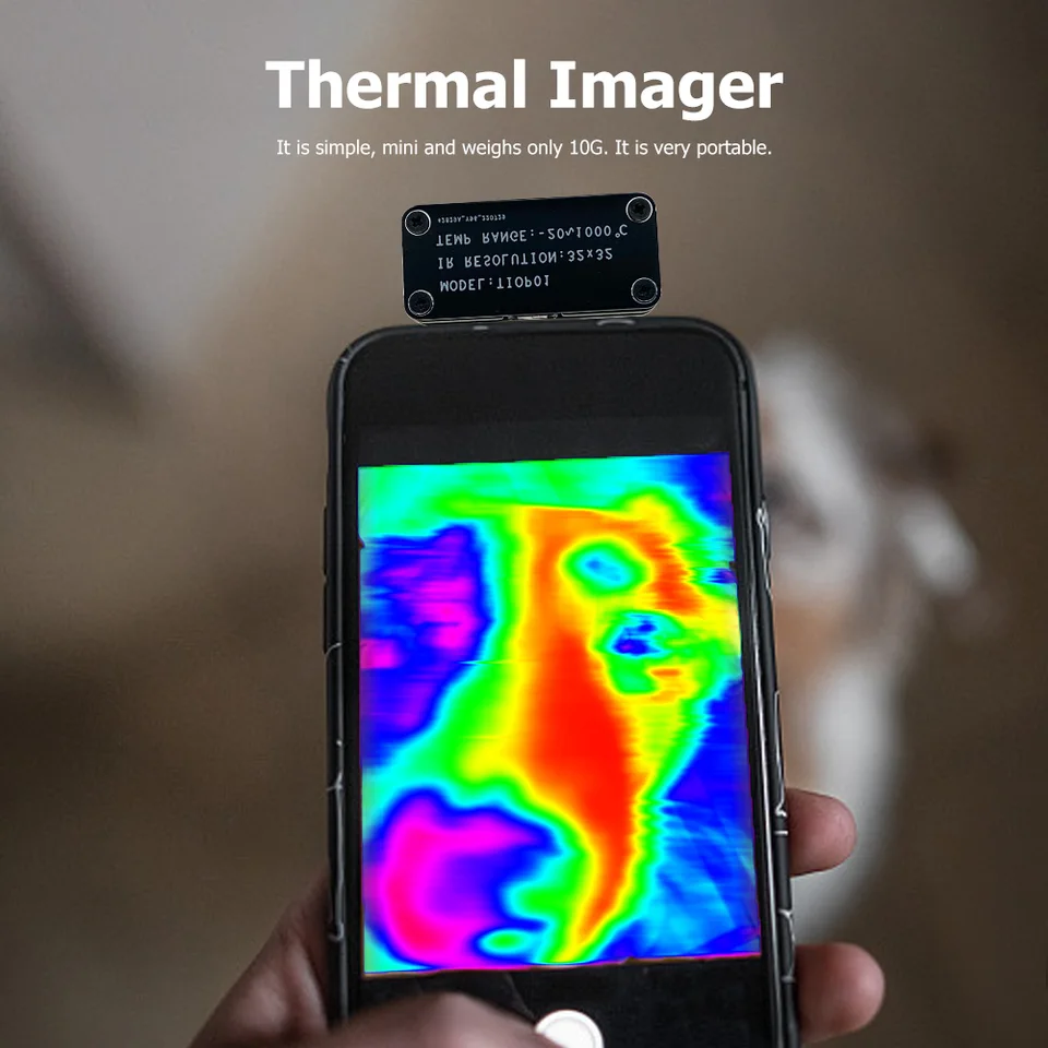 Mini Thermal Imager Night Vision Externé infračervené zobrazovacie zariadenie 32x32Resolution Viaceré farebné režimy pre mobilný telefón s Androidom