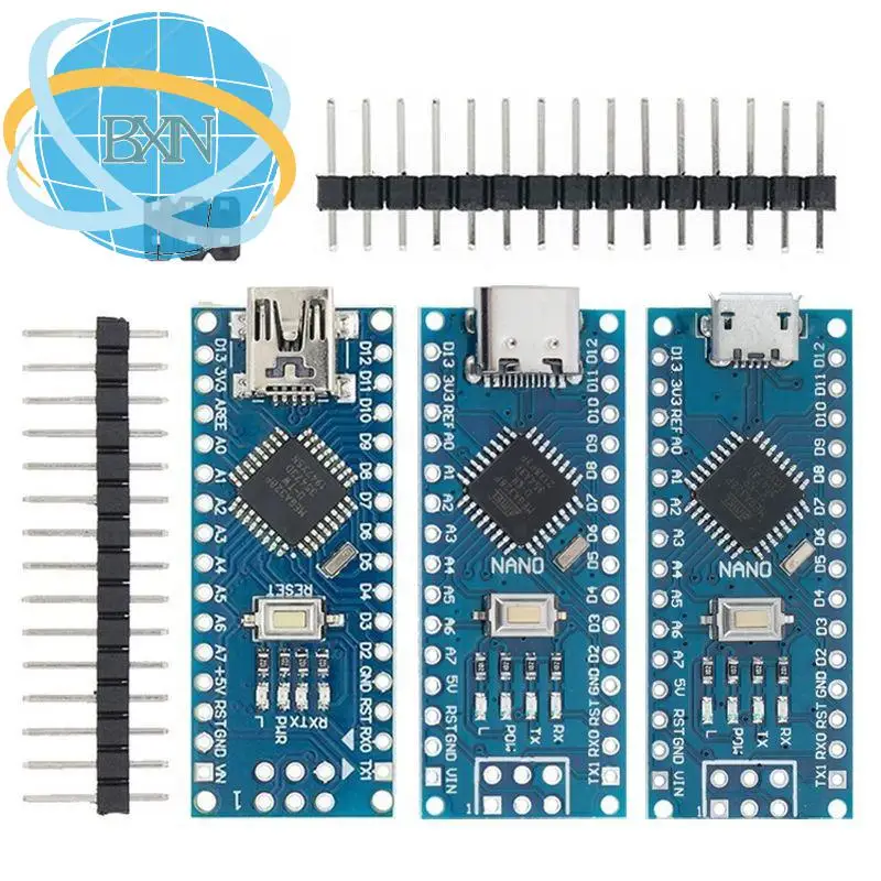 Mini / Type-C / Micro USB Nano 3.0 s nano ovládačom kompatibilného za bootloader pre ovládač Arduino CH340 USB 16MHz ATMEGA328P