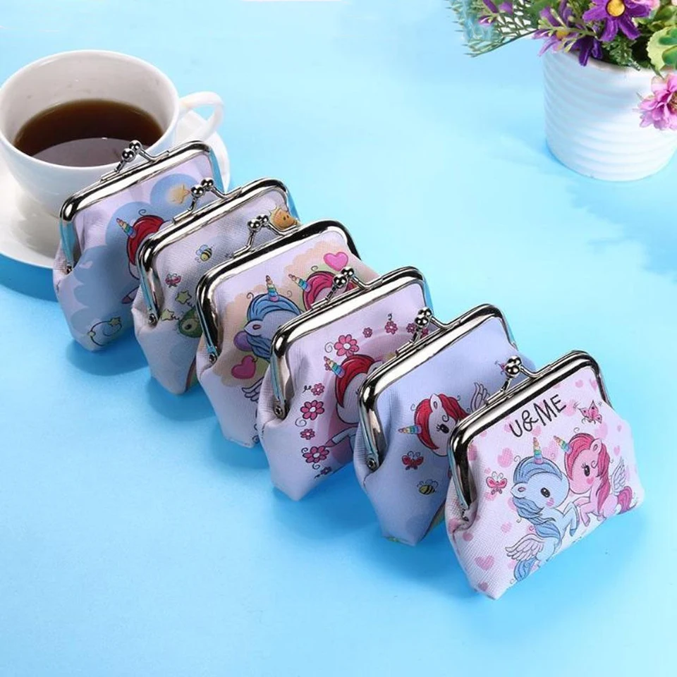 Mini Unicorn Coin Peace Girls Sladké roztomilé deti kawaii karikatúra Zmena držiaka Ženy Prenosné malé skladovacie peňaženky Peniaze