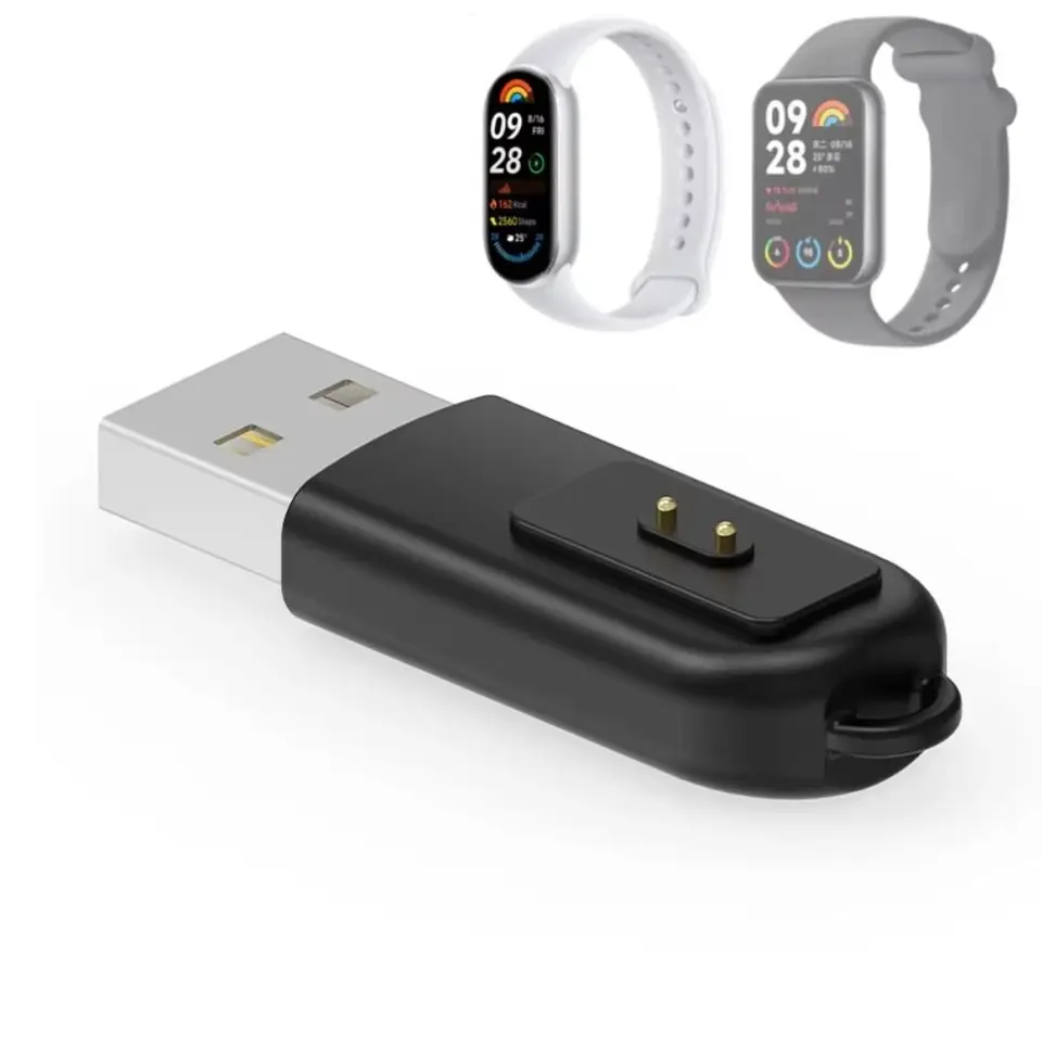 MINI USB Charger Dock Adapter Prenosný nabíjačku nabíjačku pre držiak nabíjania pre Xiaomi Band 9/8/Pro/Redmi Watch 4/3 Active Smart Band 2