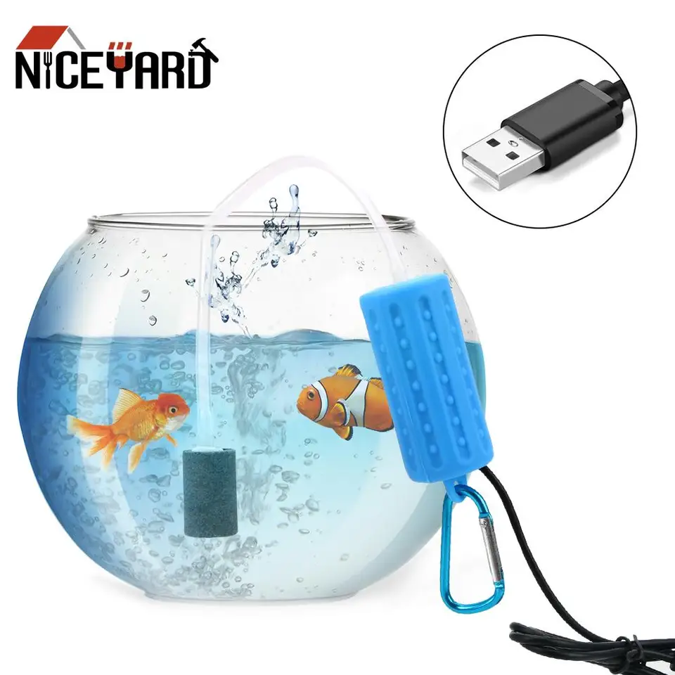 MINI USB FISH Nádrž na kyslíkové vzduchové čerpadlo Vodný terárium filtra MUTE Energy Setry Supplies Aquarium príslušenstvo