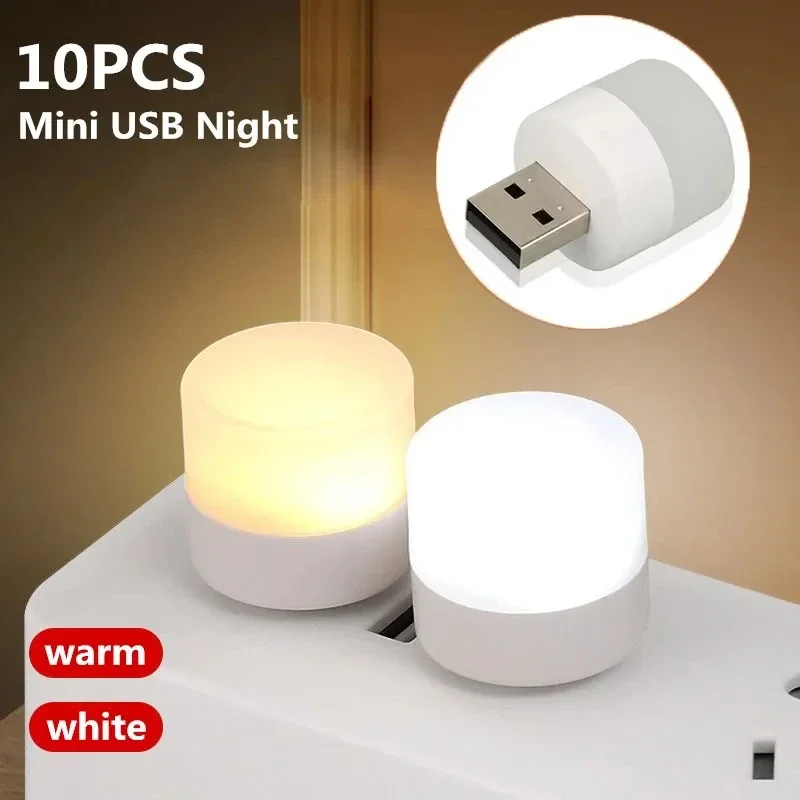 Mini USB Night Light Warm White Eye Ochrana Book Reading Light Svetlo USB LED nočná lampa Mobilné nabíjanie napájania 2025