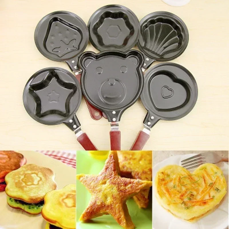 Mini vaječné poter kuchynské potreby raňajky Love Pan Pancake Panva srdce Omelette Pan Jarhead bez kvet