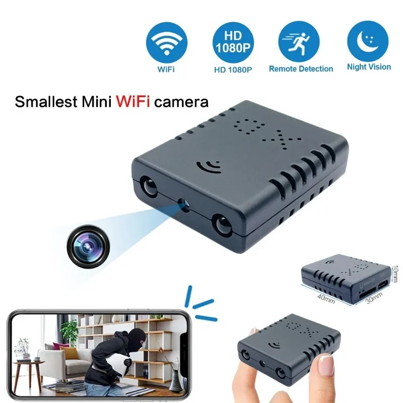 MINI WIFI CAMERA 1080P HD SMART HOUSE OCHRANA PROCESNÁ OCHRANA Malý fotoaparát USB Detekcia pohybu Nočné videnie DVR VIDEO VIDEO SCLASE CAM
