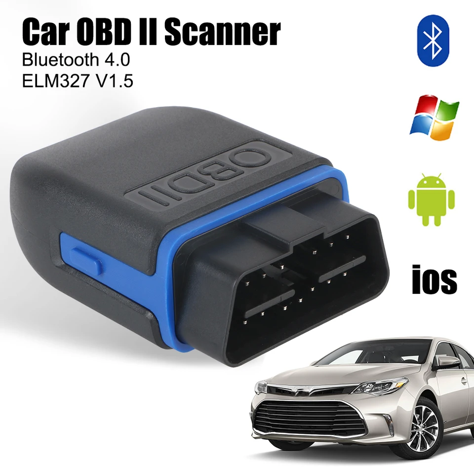 Mini Wireless Bluetooth 4.0 CAR OBD II OBD2 SCANER Čítačka automobilu ELM327 V1.5 pre iOS Android a Windows Diagnostic Diagnostic Scanner