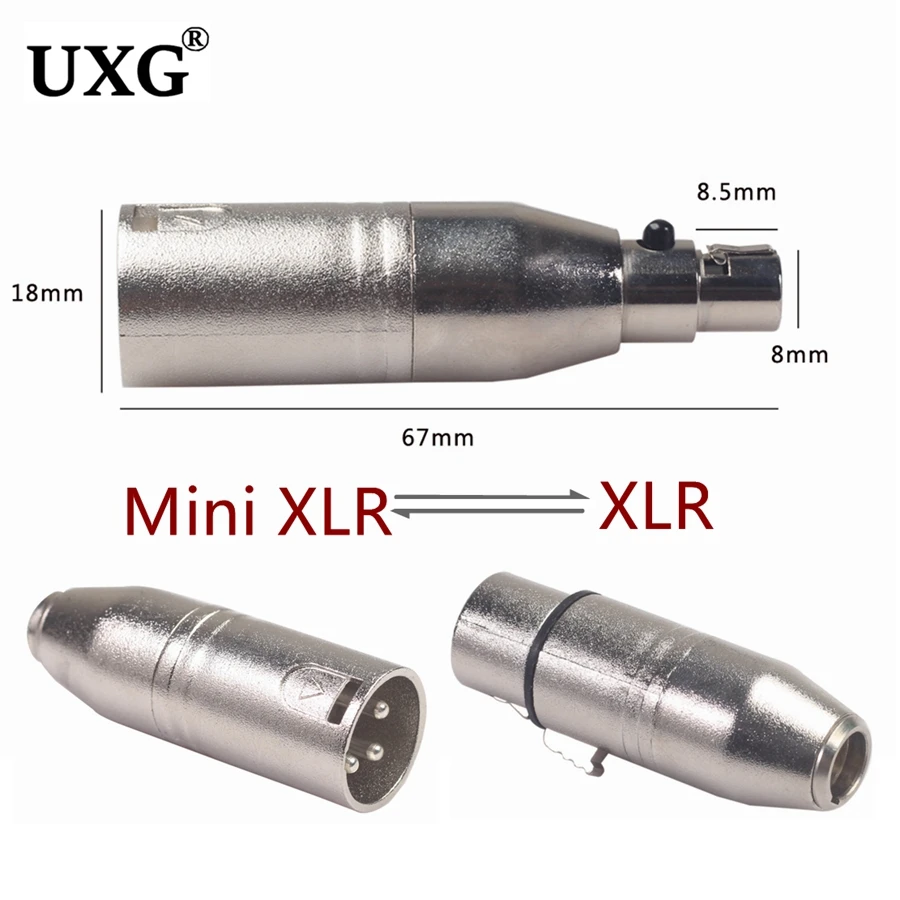 MINI XLR MADE AD SMENNÝ ADAMIO ADABUL ADAPTER 3 PIN XLR až MINI 3 PIN XLR Mikrofónový mikrofón