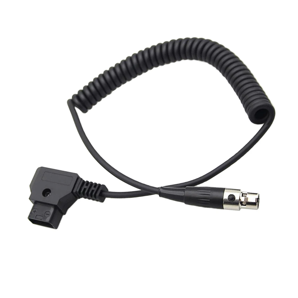 Mini XLR ženský napájací kábel D-TAP Plug Adapter pre Arri Red Camera 12V TVLogic Monitor 100 cm (čierna)