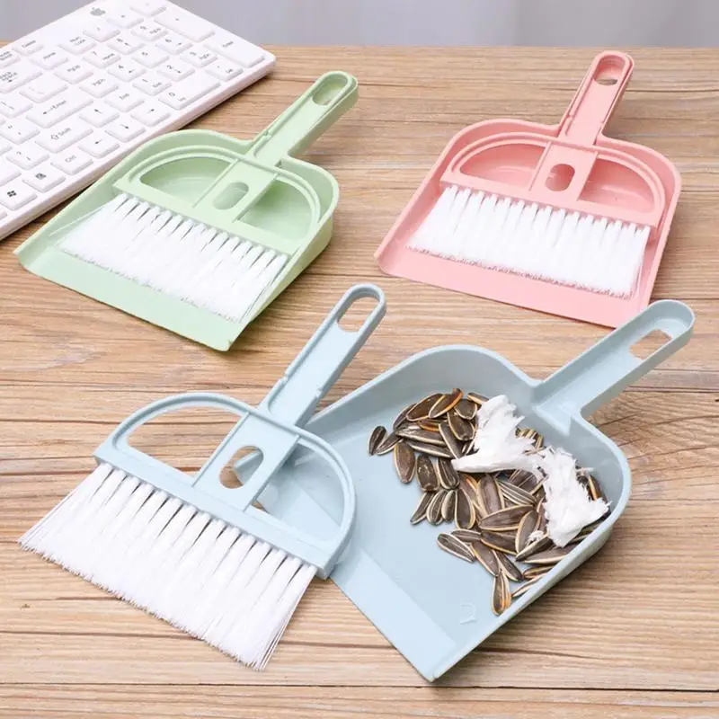 Mini čistiaci prach a kefka súprava s malými metlami Dustpans Desktop Sweeper Cleanting Čistenie lopatkových stolových stôl Nástroje na čistenie domácnosti